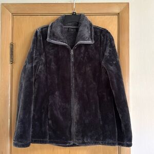 32 degree heat soft fuzzy grey full zip jacket!
